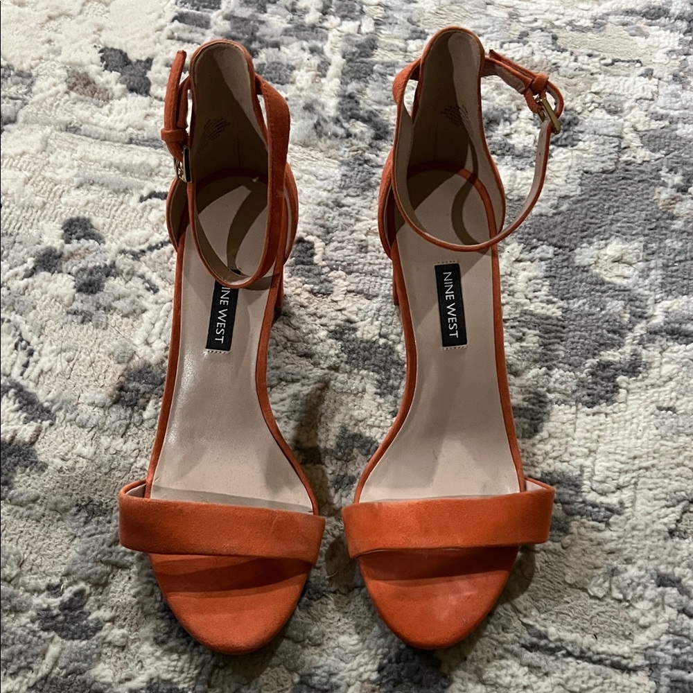 NEW Nine West Women's Bold Orange Heels
